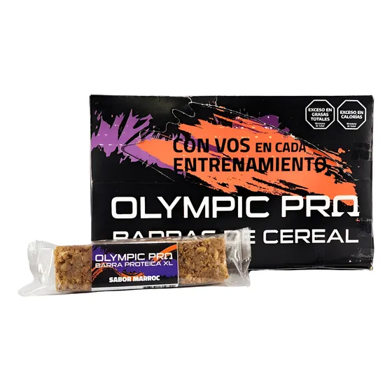 2 Cajas Barritas Proteicas X 18 Xl De 60 Gramos C/u Olympic