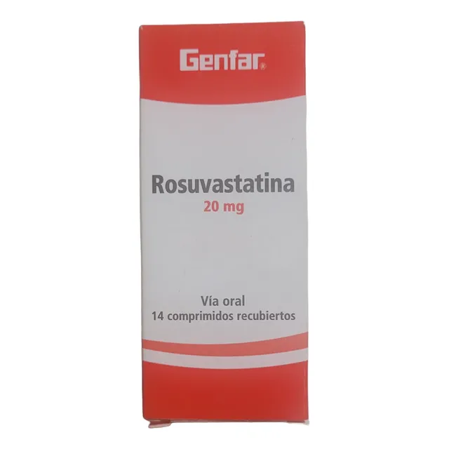Rosuvastatina Genfar 20 Mg 14 Tabletas Recubiertas