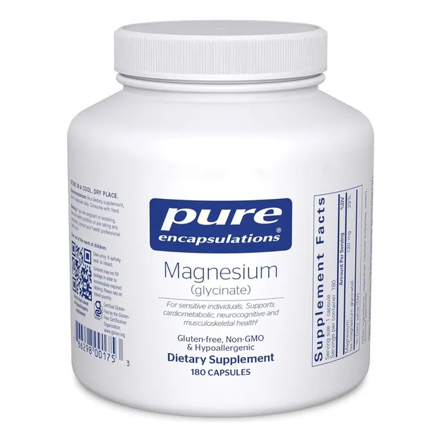 Glicinato De Magnesio Pure Encapsulations 180 Cápsulas