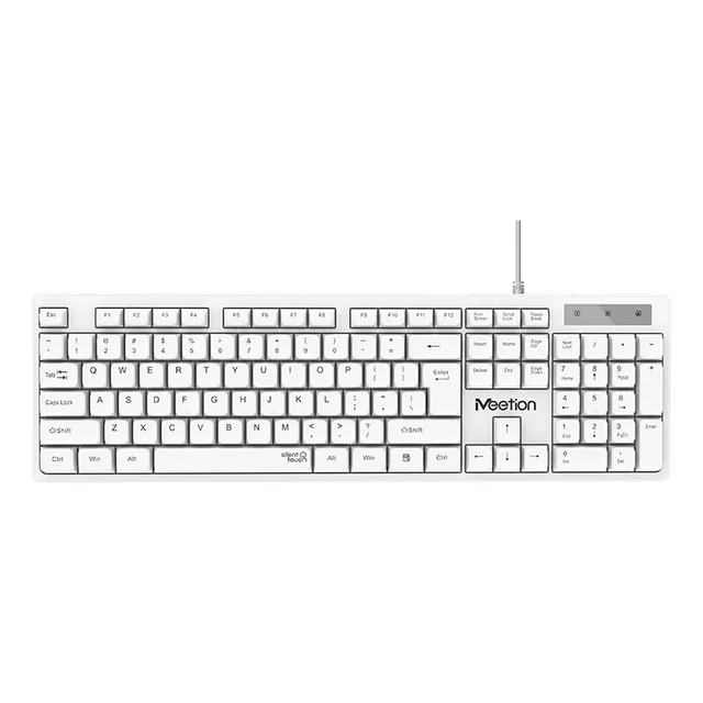 Teclado Con Cable Usb Meetion K300 Silencioso Pc Notebook
