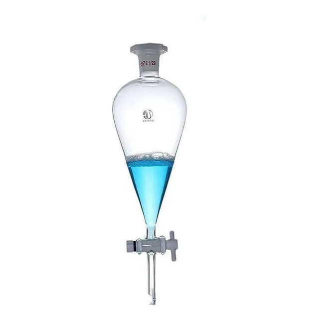 Embudo Separacion Decantacion Tipo Pera 1000ml Vidrio Tapa