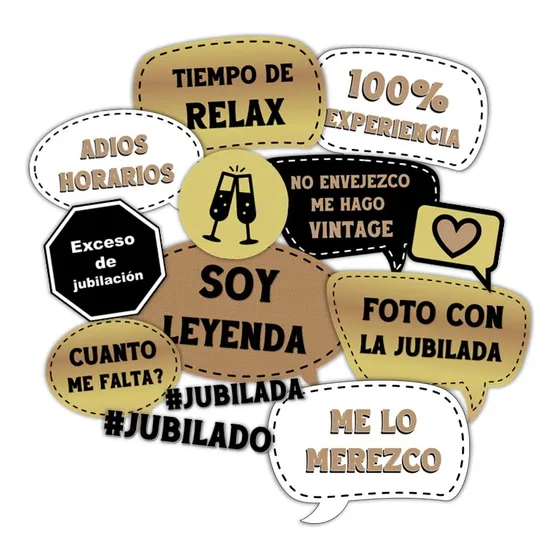 Kit Props Cartelitos Jubilacion Para Imprimir