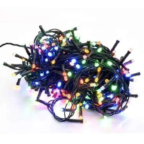 Luces De Navidad Led 8 Metros Caja De Ritmo Blanca Y Colores