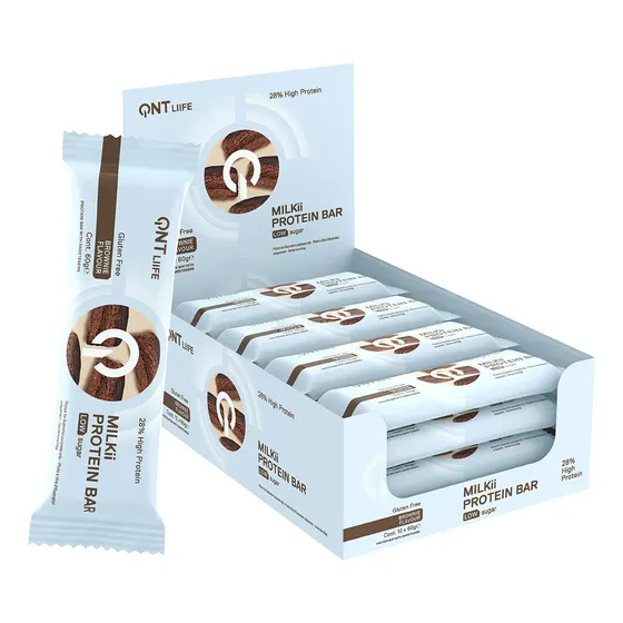 Pack X 12 Barras De Proteina Milkii 60gr Brownie Chocolate Qnt
