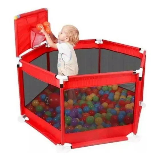 Corral Seguridad Bebe Hexagonal 130 Cm Con Aro + Pelotas