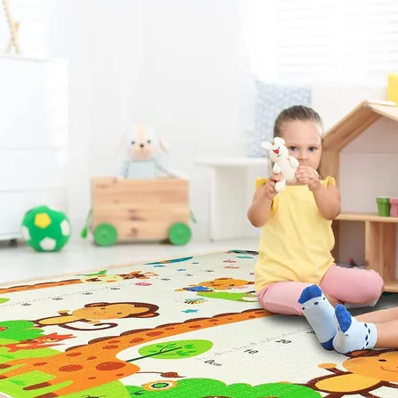 Alfombra Antigolpe Plegable Para Bebe + Bolso Transporte