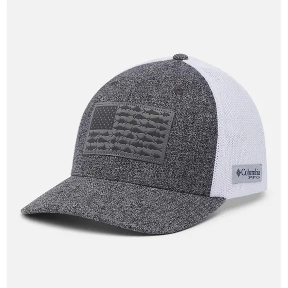 Gorro Columbia Flex Fit Modelo Fish Flag Unisex Gris S/m