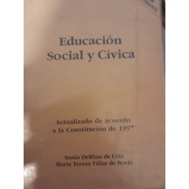 Educacion Social Y Civica Delfino _ma T Villar