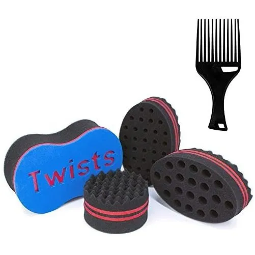 Esponja Para Cabello Afro Worgate Magic Twist Brush Para Hom