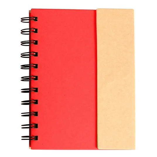 Libreta Cuaderno Ecológico Con Pluma Post-it Y Banderitas