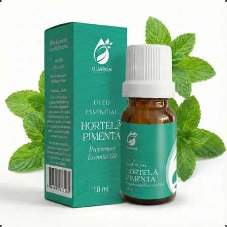 Óleo Essencial Hortelã Pimenta Menta Piperita Puro Oliapon Hortelã E Pimenta