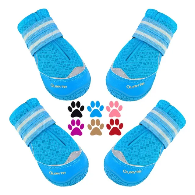Zapatos Para Perros Qumy De 4 Piezas Para Pavimento Calie...
