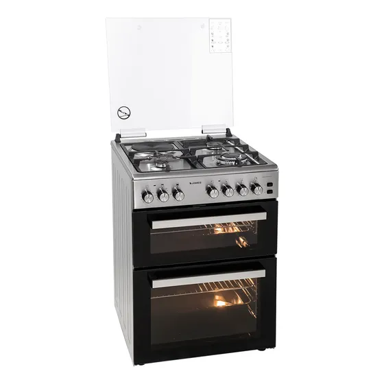 Cocina Combinada James  C-900a Tks Inox Dh Doble Horno