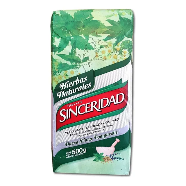 Yerba Mate Sinceridad Compuesta Hierbas Naturales 500gr