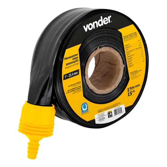 Mangueira Irrigação Micro Perfurada 15m Gramado Jardinagem Cor Preto