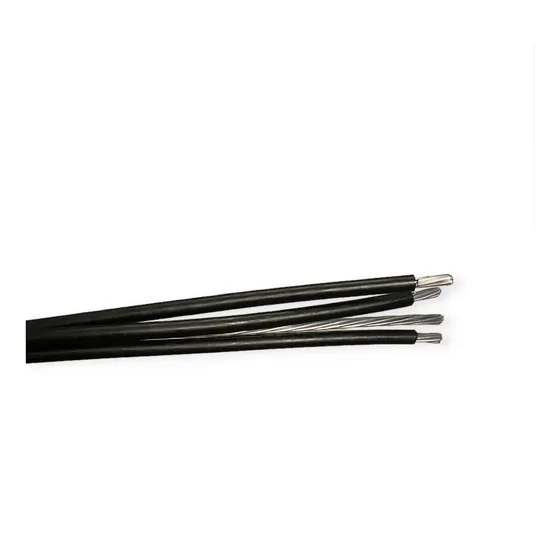 Cable 3+1 Aéreo Acometida Cal. 4 Múltiple Aluminio 100 Mts Cubierta Negro
