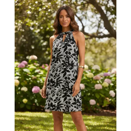 Vestido Curto Em Viscotorcion Rovitex Preto