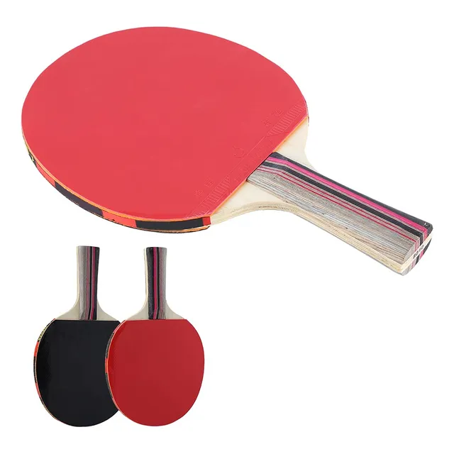 Bate Tenis Mesa Pala Mango Largo Apreton Mano 2 Lado Goma 7
