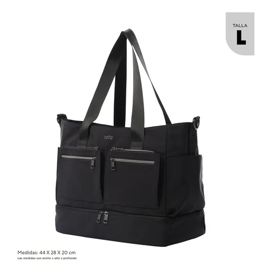 Bolso Cartera Para Mujer Porta Pc Azul Maxi Tote Totto Full