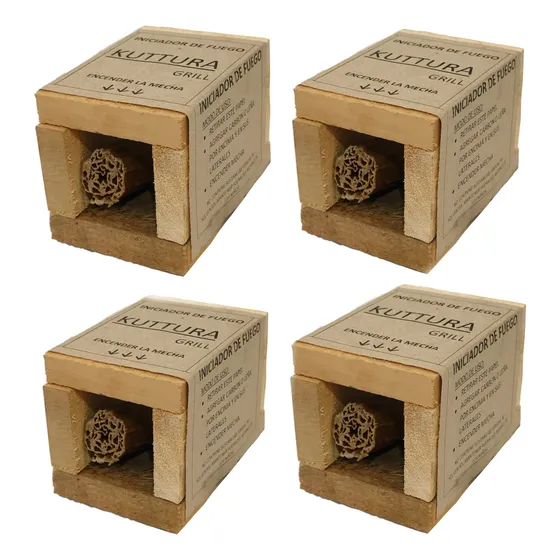 Iniciador Fuego Madera Rapido Facil Ecologico Pastilla X4 U