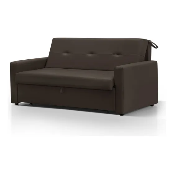 Puff Sofá Cama Baú Austim  2 Lugares - Corino - Confortável