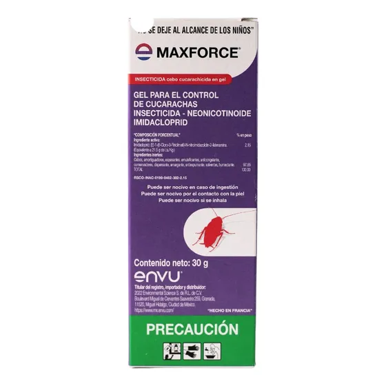 Max Force Gel Control De Plagas Cucarachas