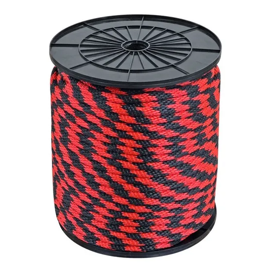 Cuerda Trenzada Polipropileno 1/2  Negro/rojo 10kg
