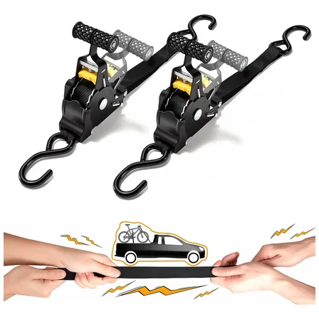 Cinta Catraca Cinta Catraca Retrátil Automática Kit 2 Carga Preto