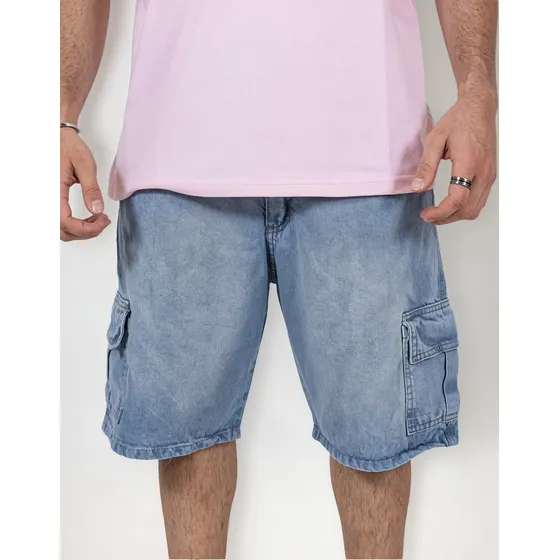 Bermuda Mom Rígido Hombre Ybr Jeans Nevado