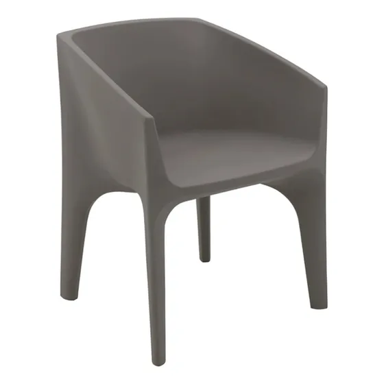 Sillon Silla  De Patio De Polietileno  Paco  Símil Hormigón