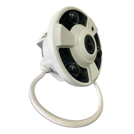 3360 Camera Fisheye Poe 3mp 3 Leds Onvif H265 - Kit 2un