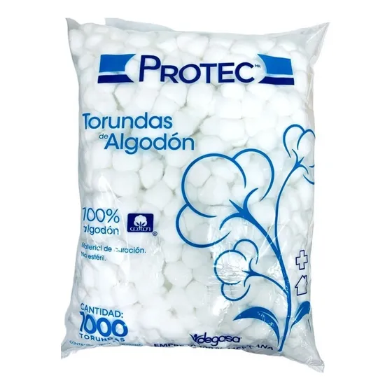 Torundas De Algodón 500g Con 1000 Bolitas Protec