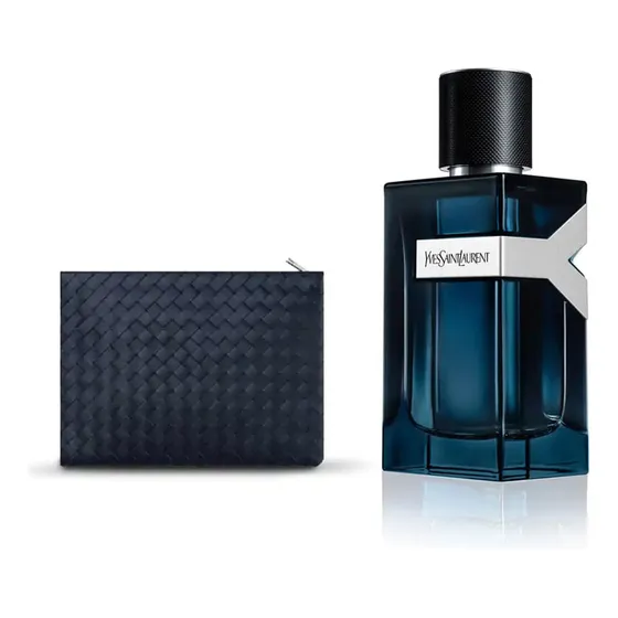 Kit Perfume De Hombre Ysl Y Intense Edp 100 Ml + Neceser