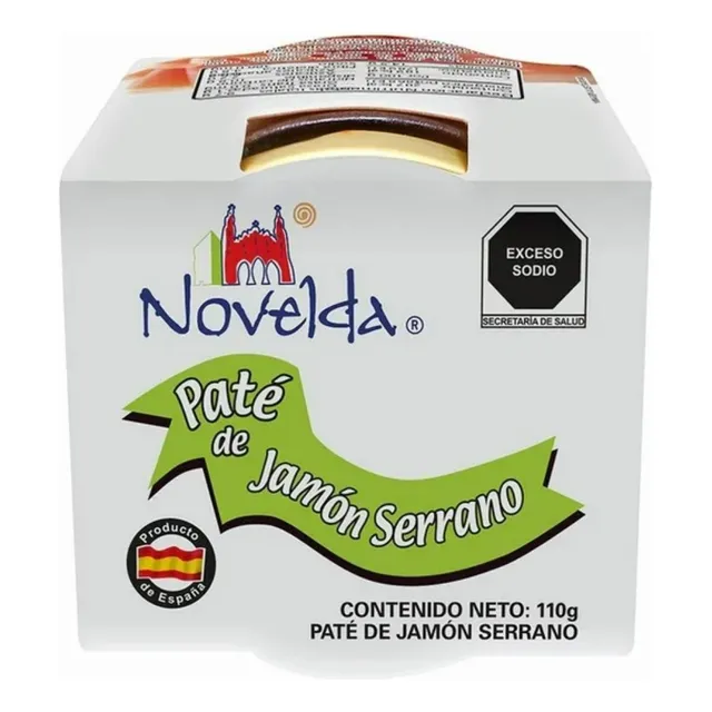 Pate Jamón Serrano Novelda Frasco Cristal Bocadillos 110g
