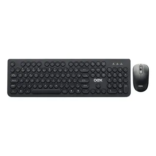 Kit De Teclado E Mouse Sem Fio Oex Tm410 PortuguĂȘs Brasil De Cor Preto Kit De Teclado E Mouse Sem Fio Oex Tm410 PortuguĂȘs Brasil De Cor Preto