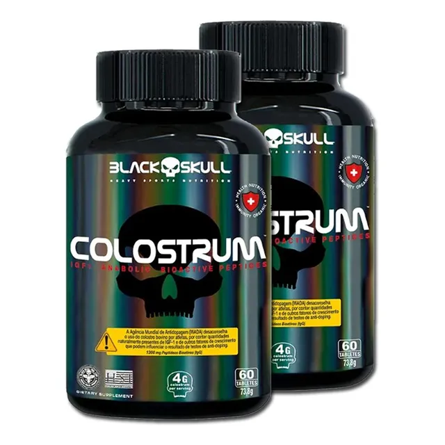 Colostrum: 120 Tablets ( Igf1 ) Black Skull Gluten Free