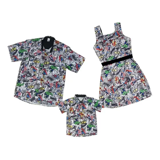 Kit Família Vingadores Gibi Pai Mãe Filho Filha