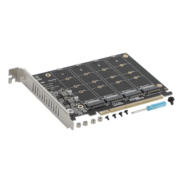 Tarjeta De Matriz Dividida De Señales Pci-e Ph44 X16 Nvme 4