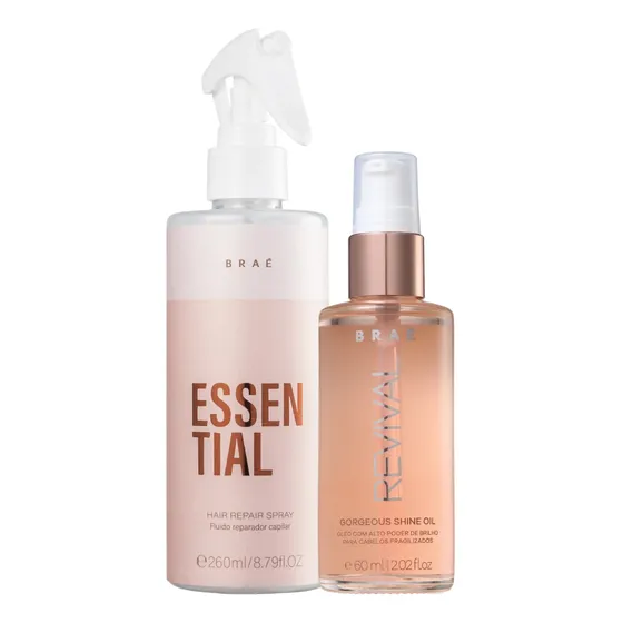 Kit Essencital Braé 260ml + Óleo Revival Gorgeous 60ml + Bri