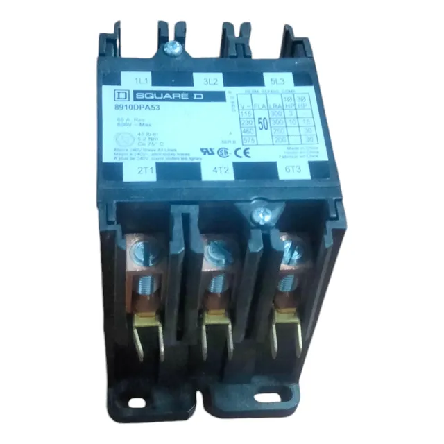 Contactor Square D 3 Polos  50 Amp Bobina 110v 50/60 Hz