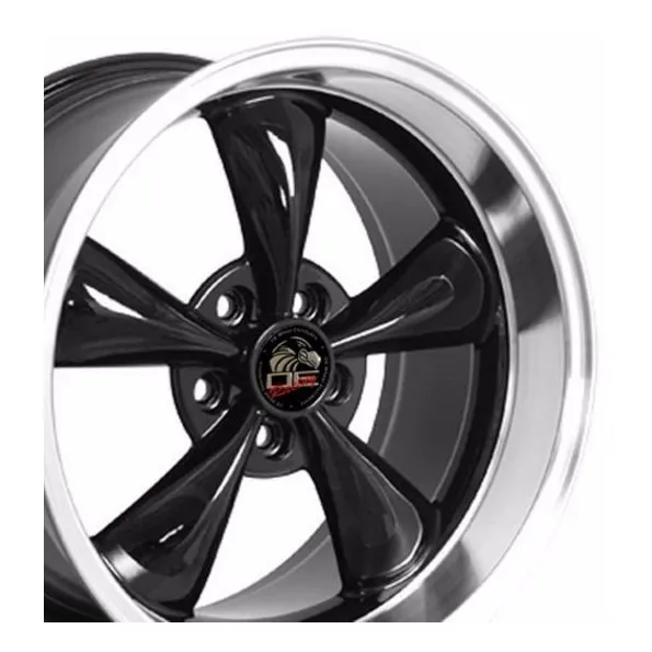 Juego De 4 Rines Bullit Progresivos 18x10 18x9 Mustang 94 04 Color Negro