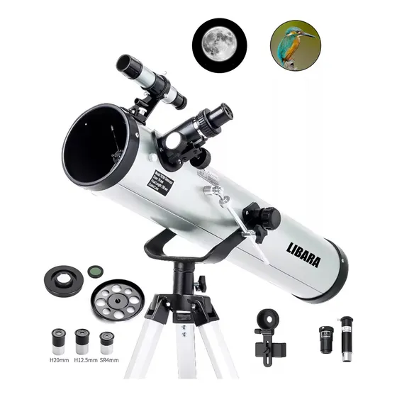 Telescopio Astronómico F70076 + Trípode + Soporte De Telefo