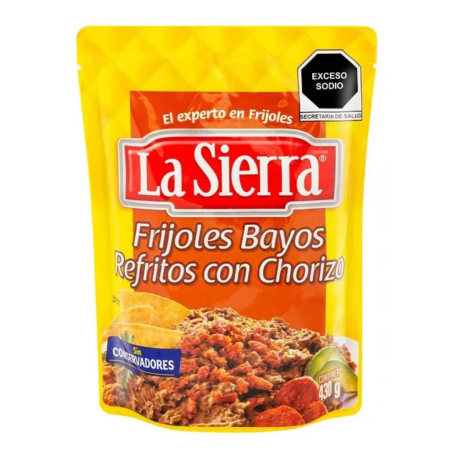 Frijoles La Sierra Bayos con Chorizo Refritos 430g