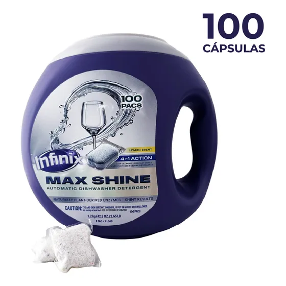 Detergente Lavavajillas Lavaloza Infinix 100 Cápsulas