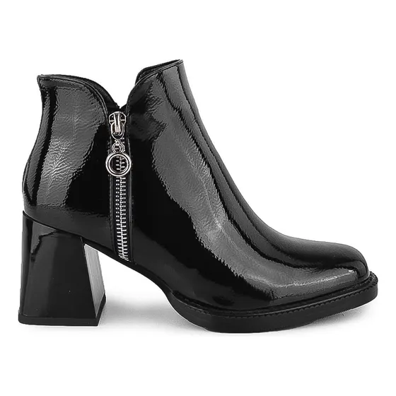 Bota Casual Taco Alto Korium Rozalia Charol
