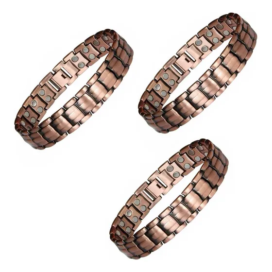 3×pulsera Cobre Puro Curativo For Hombre For La Artritis