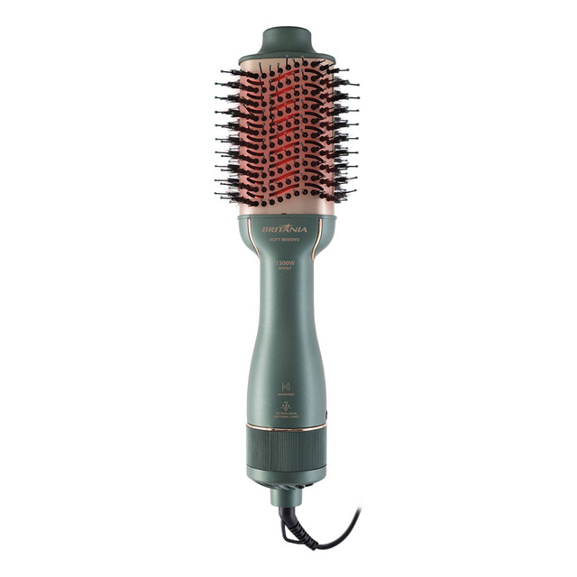 Escova Secadora Britânia Soft Bes13vd 4 Em 1 1300w Verde 127/220v Escova Secadora Britânia Soft Bes13vd 4 Em 1 1300w Verde 127/220v