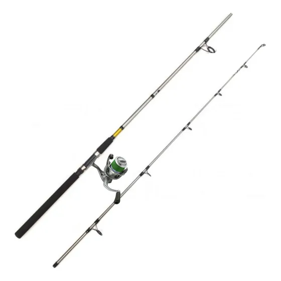 Combo Shimano Fx 8 Pies Con Carrete Okuma Cascade 5500 Cargado Con Linea Trenzada Pesca Mar