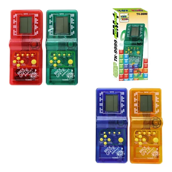 Mini Game De Mão Retrô Portátil Com 9999 Jogos Cor Laranja
