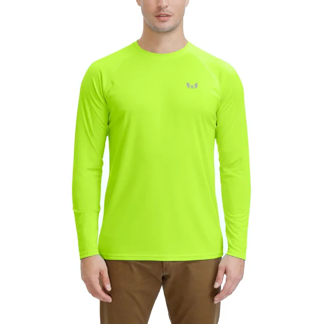 Corna Camiseta Manga Larga Cuello Redondo Para Hombre Secado